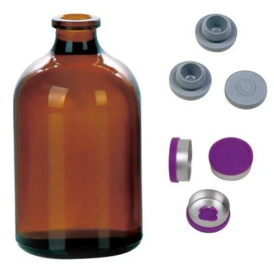 Viales de botella de vidrio de cal sodada farmacéutica salina moldeada para inyección