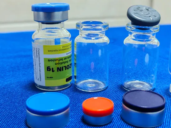 5ml 10ml 20ml botellas de viales de inyección de vidrio de cal sodada de color ámbar transparente para antibióticos