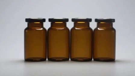 Vial de botella de vidrio de lima sodada marrón de 7 ml
